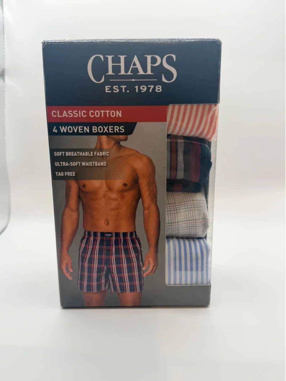 Chaps Classic Cotton 4 pack Woven Boxers Mens Large